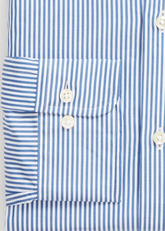 kobolt blå/hvid Mænd Ralph Lauren Regent slim fit stribet poplinskjorte Z426B1263