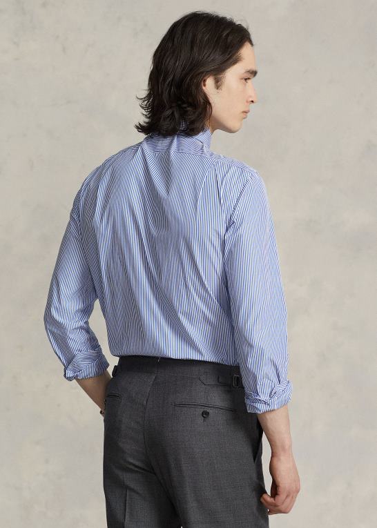 kobolt blå/hvid Mænd Ralph Lauren Regent slim fit stribet poplinskjorte Z426B8619