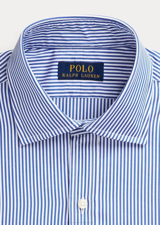 kobolt blå/hvid Mænd Ralph Lauren Regent slim fit stribet poplinskjorte Z426B8619