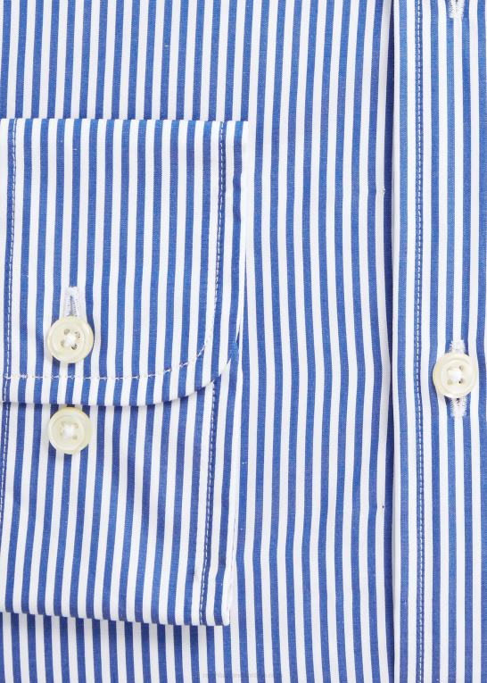 kobolt blå/hvid Mænd Ralph Lauren Regent slim fit stribet poplinskjorte Z426B8619