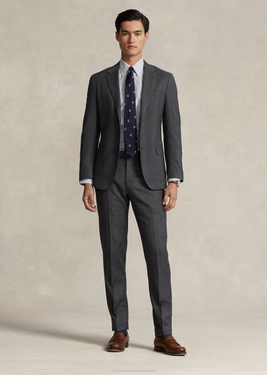 lilla/hvid multi Mænd Ralph Lauren custom fit tattersall oxford skjorte Z426B1249