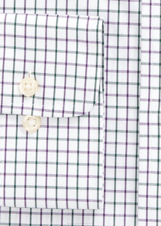 lilla/hvid multi Mænd Ralph Lauren custom fit tattersall oxford skjorte Z426B1249