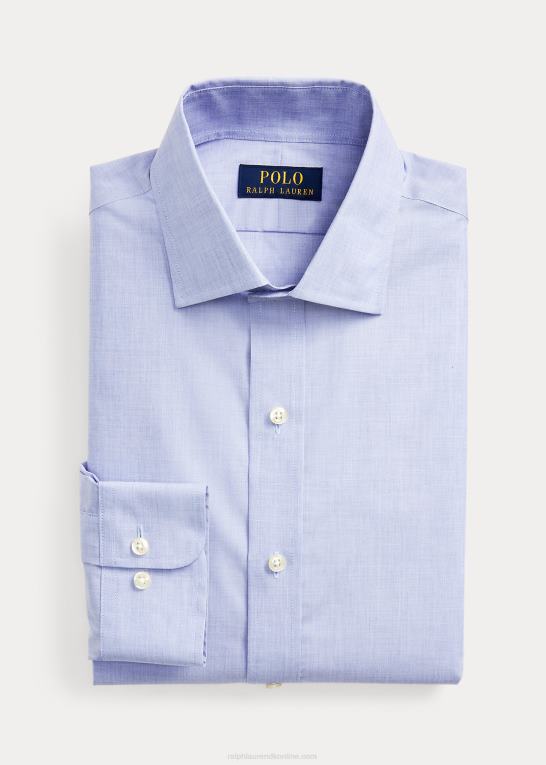 lyseblå/hvid Mænd Ralph Lauren regent custom fit poplin skjorte Z426B821