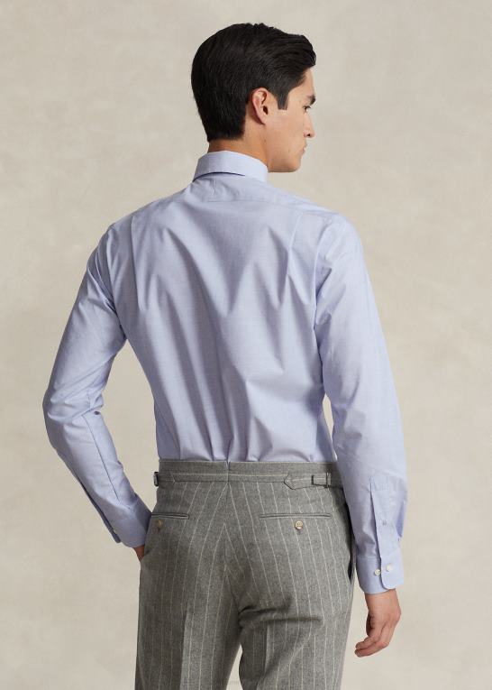 lyseblå/hvid Mænd Ralph Lauren regent custom fit poplin skjorte Z426B821