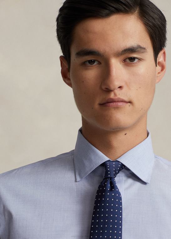 lyseblå/hvid Mænd Ralph Lauren regent custom fit poplin skjorte Z426B821