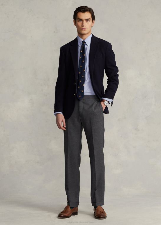 lyseblå/hvid Mænd Ralph Lauren slim fit poplin skjorte Z426B1011