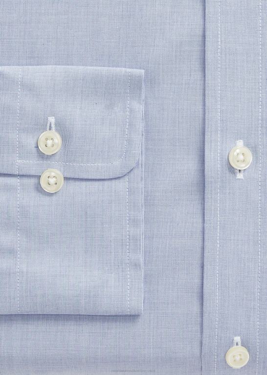 lyseblå/hvid Mænd Ralph Lauren slim fit poplin skjorte Z426B1011