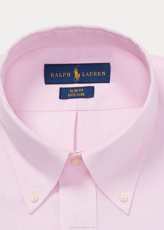 lyserød/hvid Mænd Ralph Lauren let pleje oxford skjorte i slim pasform Z426B1043