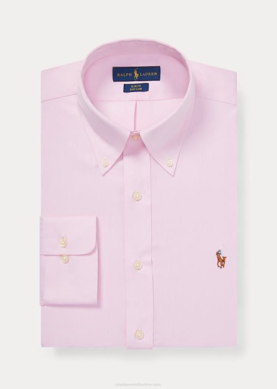 lyserød/hvid Mænd Ralph Lauren let pleje oxford skjorte i slim pasform Z426B1043
