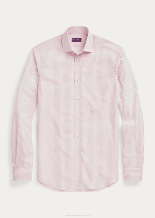 lyserød/hvid Mænd Ralph Lauren stribet ende-på-ende skjorte Z426B54