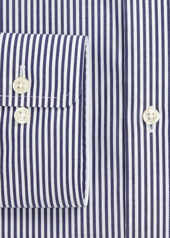 marineblå/hvid Mænd Ralph Lauren poplinskjorte i klassisk pasform Z426B1108