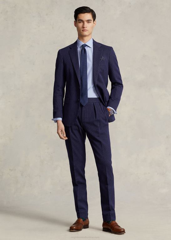 middelhavsblå Mænd Ralph Lauren slim fit poplin skjorte Z426B542