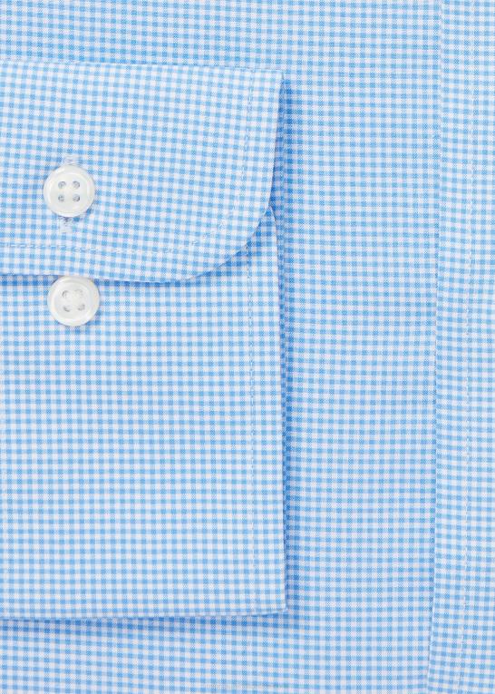 mini blå/hvid Mænd Ralph Lauren gingham let pleje stretch poplin skjorte - alle passer Z426B1033