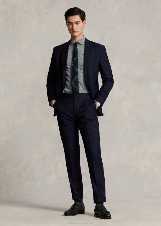 mini sort/hvid Mænd Ralph Lauren custom fit poplin skjorte Z426B1037