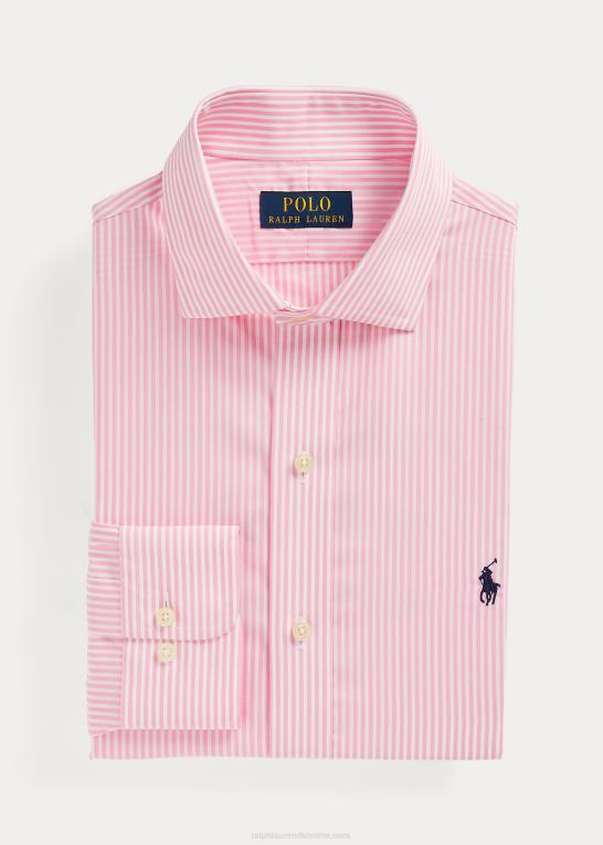 rosa/hvid Mænd Ralph Lauren slim fit stribet poplinskjorte Z426B380