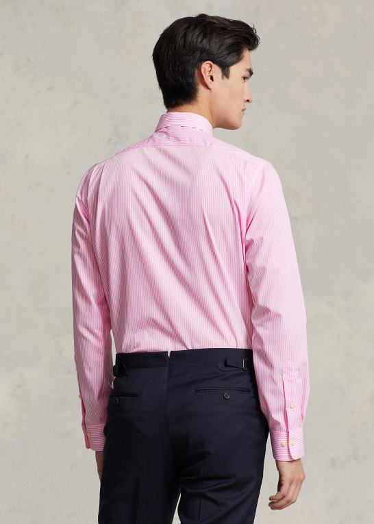 rosa/hvid Mænd Ralph Lauren slim fit stribet poplinskjorte Z426B380