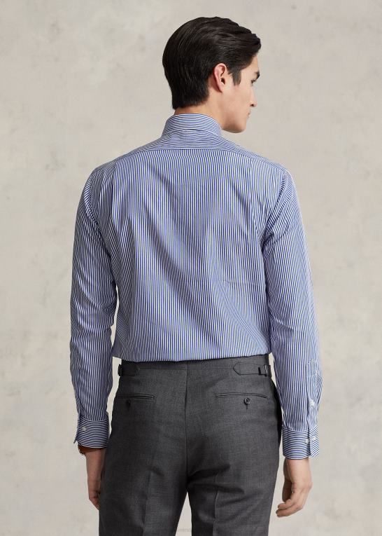 royal/hvid Mænd Ralph Lauren custom fit poplin skjorte Z426B8597