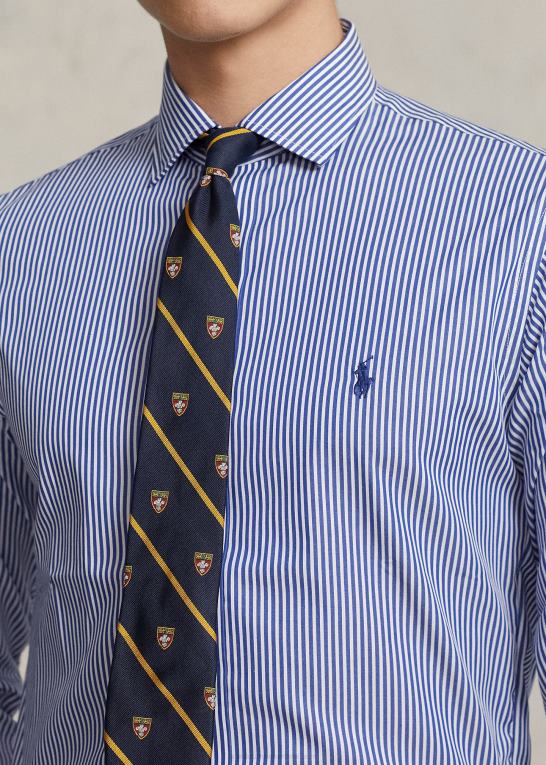 royal/hvid Mænd Ralph Lauren custom fit poplin skjorte Z426B8597