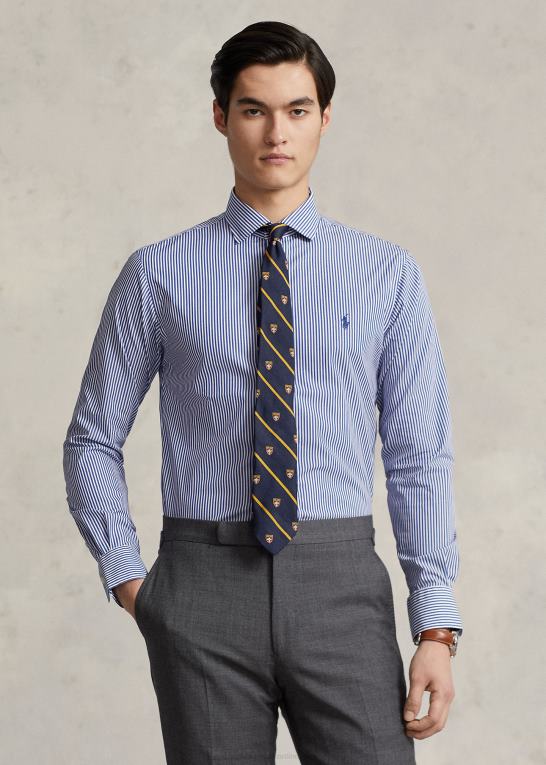 royal/hvid Mænd Ralph Lauren custom fit poplin skjorte Z426B8597