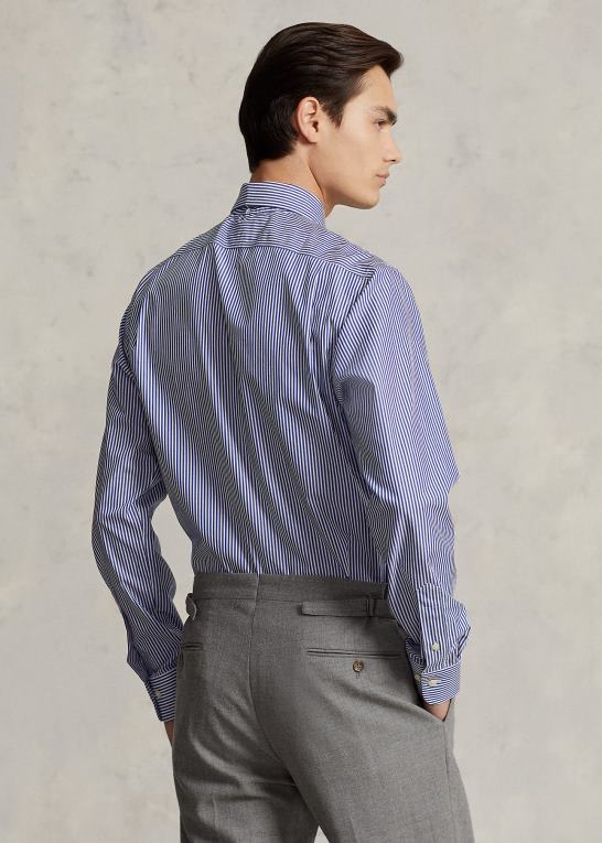 royal/hvid Mænd Ralph Lauren regent custom fit poplin skjorte Z426B1253