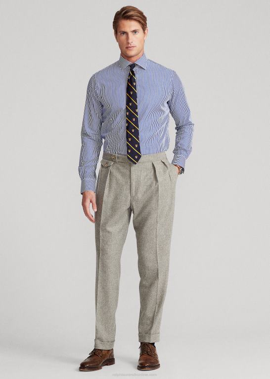royal/hvid Mænd Ralph Lauren regent custom fit stribet poplin skjorte Z426B603