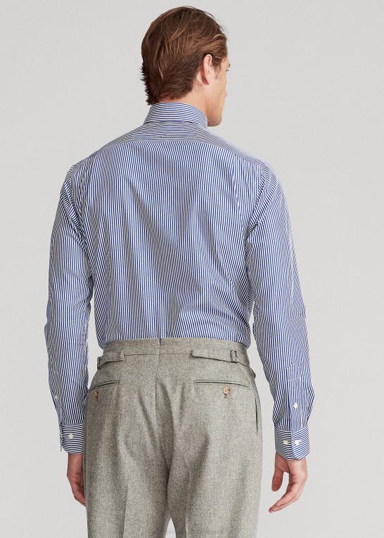 royal/hvid Mænd Ralph Lauren regent custom fit stribet poplin skjorte Z426B603