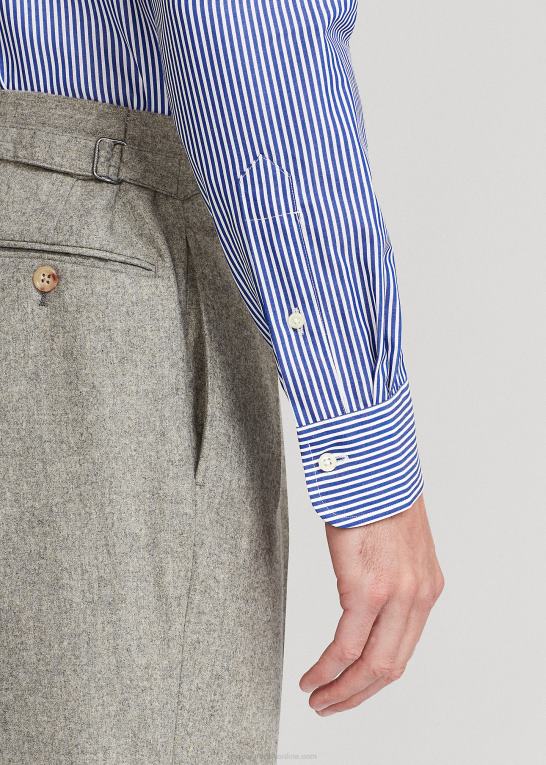 royal/hvid Mænd Ralph Lauren regent custom fit stribet poplin skjorte Z426B603