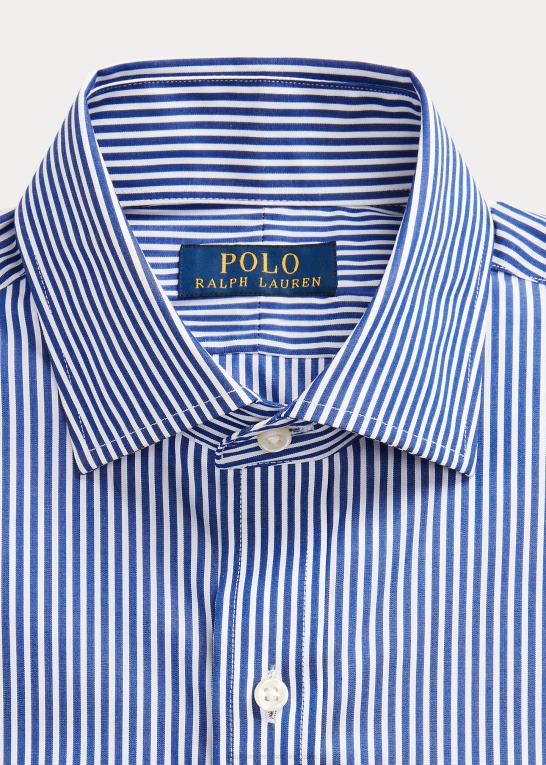 royal/hvid Mænd Ralph Lauren regent custom fit stribet poplin skjorte Z426B603