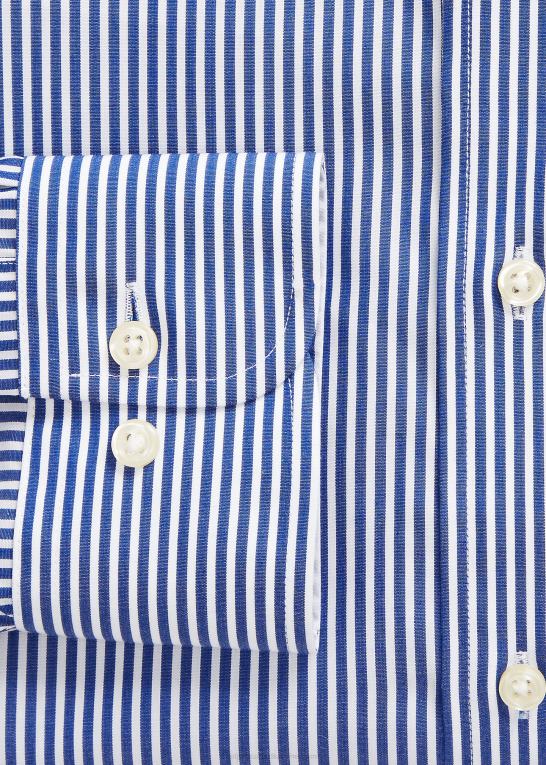royal/hvid Mænd Ralph Lauren regent custom fit stribet poplin skjorte Z426B603
