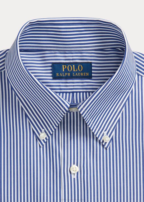 royal/hvid Mænd Ralph Lauren slim fit stribet poplinskjorte Z426B378