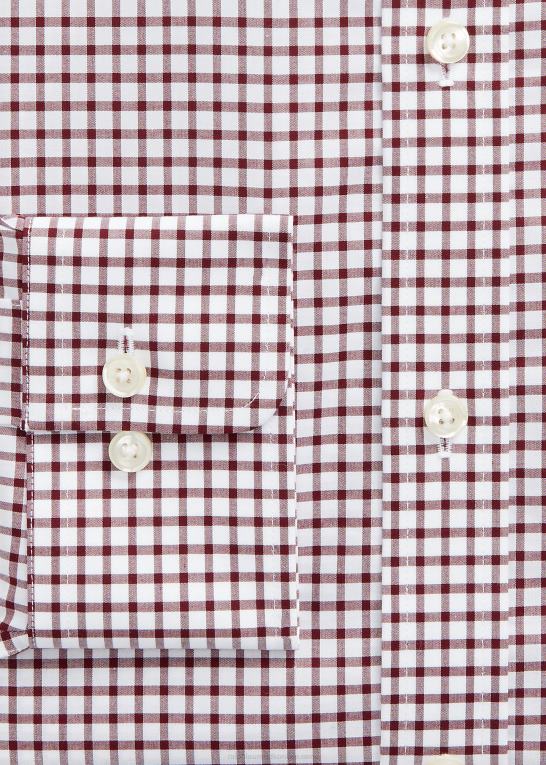 vin/hvid Mænd Ralph Lauren ternet poplinskjorte i slim pasform Z426B744