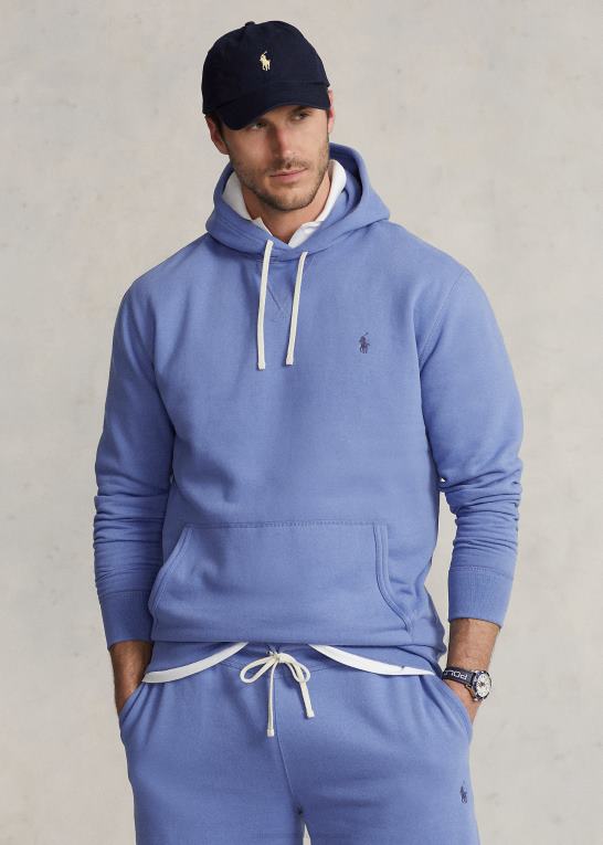 Nimes blå Mænd Ralph Lauren rl fleece hættetrøjen Z426B1575