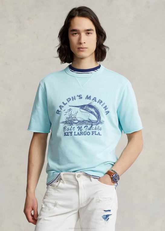 ø aqua Mænd Ralph Lauren marina kortærmet sweatshirt Z426B1187