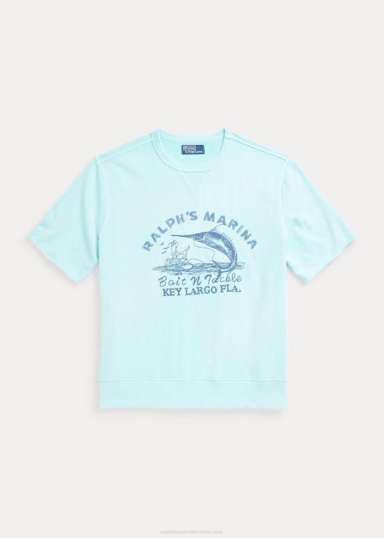 ø aqua Mænd Ralph Lauren marina kortærmet sweatshirt Z426B1187