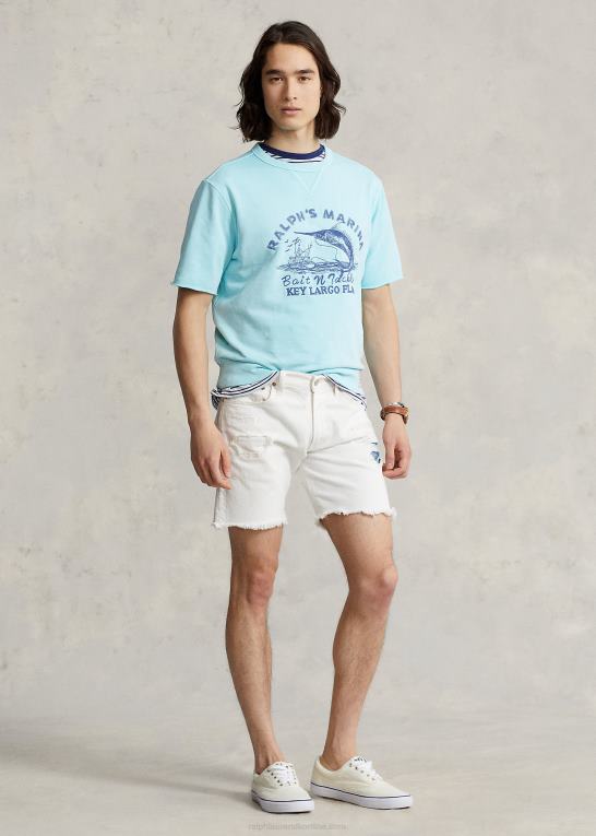 ø aqua Mænd Ralph Lauren marina kortærmet sweatshirt Z426B1187