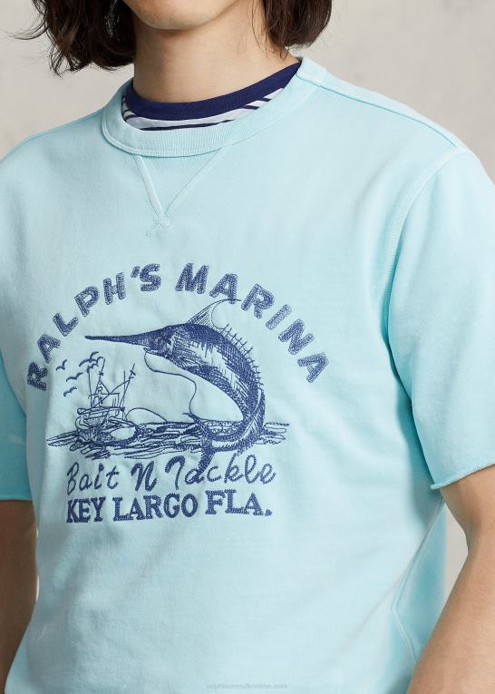 ø aqua Mænd Ralph Lauren marina kortærmet sweatshirt Z426B1187