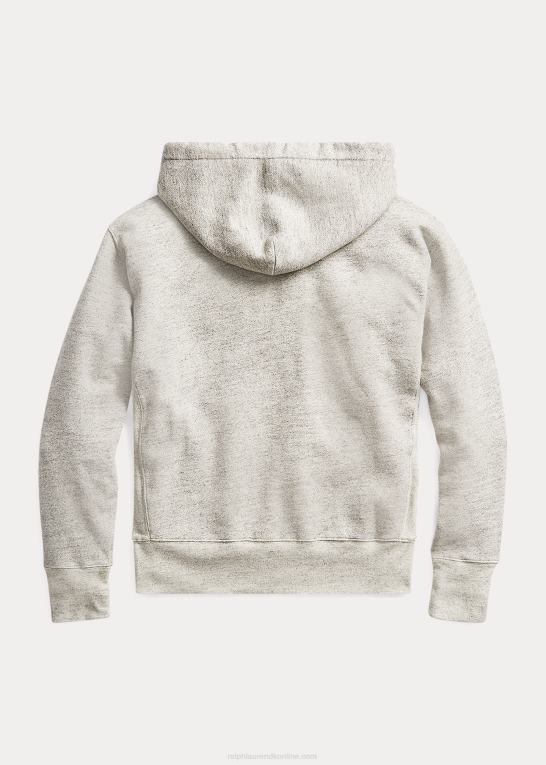 atletisk grå lyng Mænd Ralph Lauren fleece hættetrøje Z426B1725