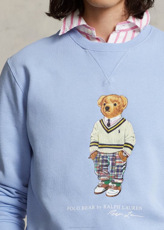 austin blå Mænd Ralph Lauren polo bear fleece sweatshirt Z426B729
