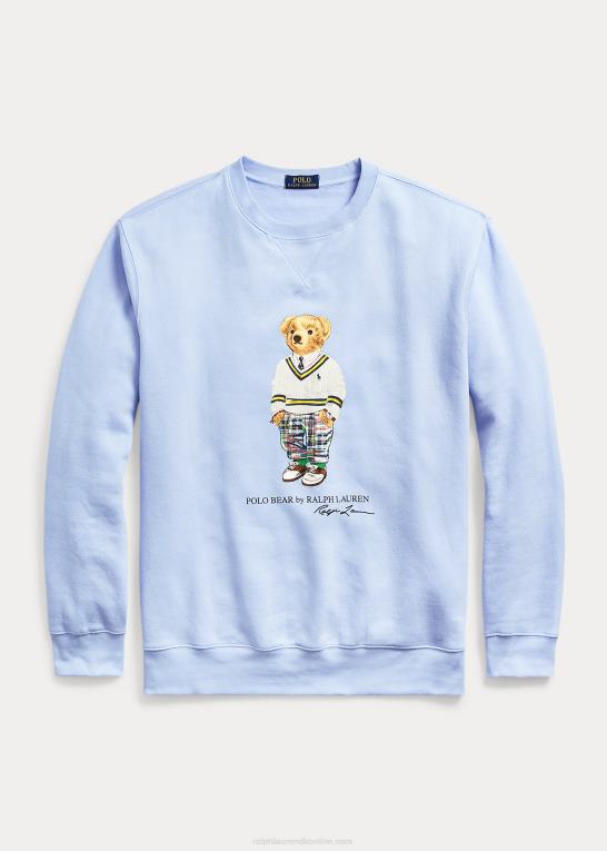 austin blå bjørn Mænd Ralph Lauren polo bear fleece sweatshirt Z426B1605