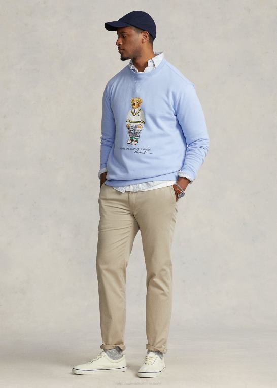austin blå bjørn Mænd Ralph Lauren polo bear fleece sweatshirt Z426B1605