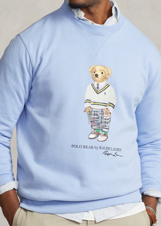 austin blå bjørn Mænd Ralph Lauren polo bear fleece sweatshirt Z426B1605