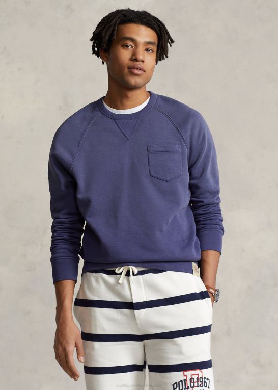 bådehus flåde Mænd Ralph Lauren beklædningsfarvet fleece sweatshirt Z426B1090