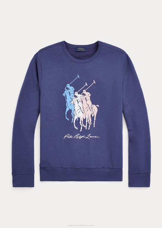 bådehus flåde Mænd Ralph Lauren stor pony fleece sweatshirt Z426B1014