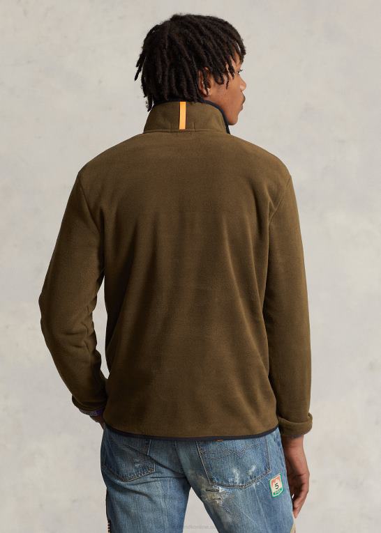 baldakin oliven Mænd Ralph Lauren mockneck pullover i børstet fleece Z426B8665