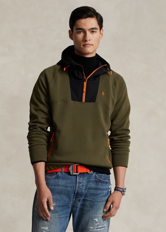 baldakin oliven Mænd Ralph Lauren vandafvisende hybrid hættetrøje Z426B115