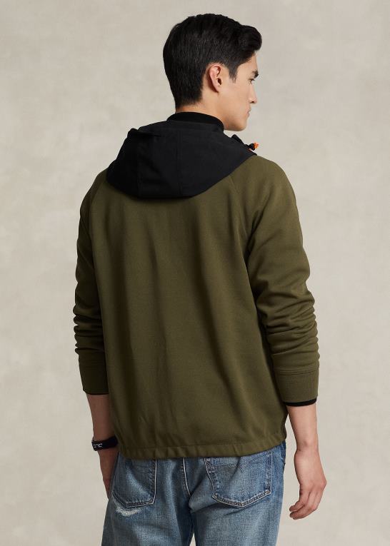 baldakin oliven Mænd Ralph Lauren vandafvisende hybrid hættetrøje Z426B115