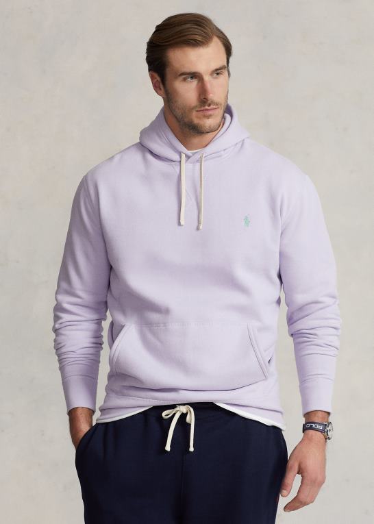 blomst lilla Mænd Ralph Lauren rl fleece hættetrøjen Z426B1574