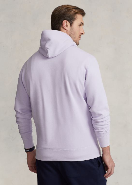 blomst lilla Mænd Ralph Lauren rl fleece hættetrøjen Z426B1574