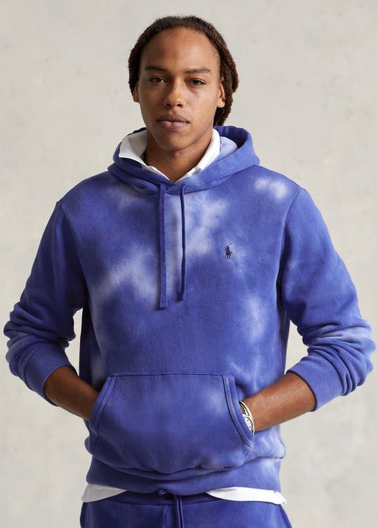 city ​​royal multi Mænd Ralph Lauren tie-dye fleece hættetrøje Z426B1257
