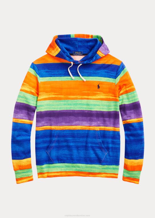 elektrisk stribe Mænd Ralph Lauren stribet spa terry hættetrøje Z426B921